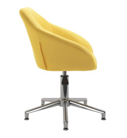 Chaise pivotante de bureau Jaune Tissu