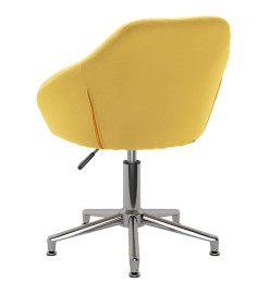 Chaise pivotante de bureau Jaune Tissu