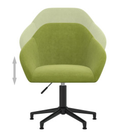 Chaise pivotante de bureau Vert clair Velours