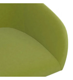 Chaise pivotante de bureau Vert clair Velours