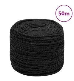 Corde de bateau Noir complet 8 mm 50 m Polypropylène