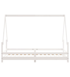 Cadre de lit pour enfants blanc 90x190 cm bois de pin massif