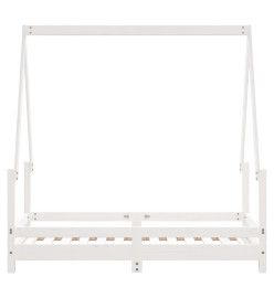 Cadre de lit pour enfant blanc 70x140 cm bois de pin massif