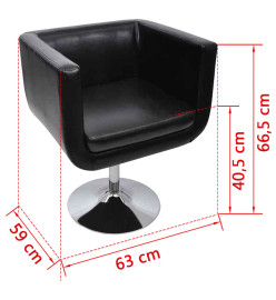 Chaise de bar Noir Similicuir