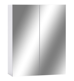 Armoire à miroir de salle de bain Blanc 60x15x75 cm MDF