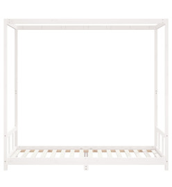 Cadre de lit pour enfants blanc 90x200 cm bois de pin massif