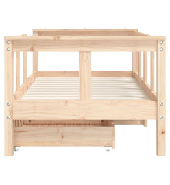 Cadre de lit enfant avec tiroirs 70x140 cm bois de pin massif