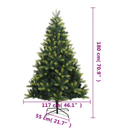 Sapin de Noël artificiel à charnières avec support 180 cm