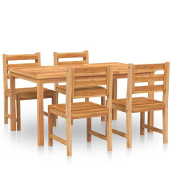 Ensemble à dîner de jardin 5 pcs Bois de teck massif