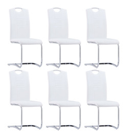 Ensemble de salle à manger 7 pcs Similicuir Blanc