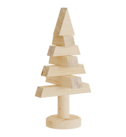 Arbres de Noël en bois pour décoration 2 pcs 30 cm pin massif