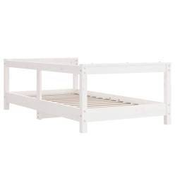 Cadre de lit pour enfant blanc 70x140 cm bois de pin massif