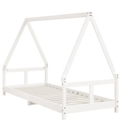 Cadre de lit pour enfants blanc 80x200 cm bois de pin massif