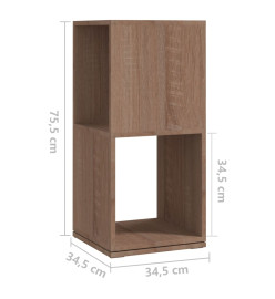 Armoire rotative Chêne Sonoma 34,5x34,5x75,5 cm Aggloméré