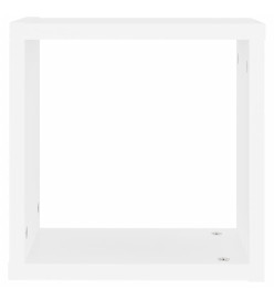 Étagères cube murales 2 pcs Blanc 30x15x30 cm