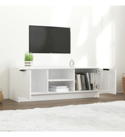 Meuble TV Blanc brillant 102x35x36,5 cm Bois d'ingénierie