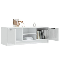 Meuble TV Blanc brillant 102x35x36,5 cm Bois d'ingénierie