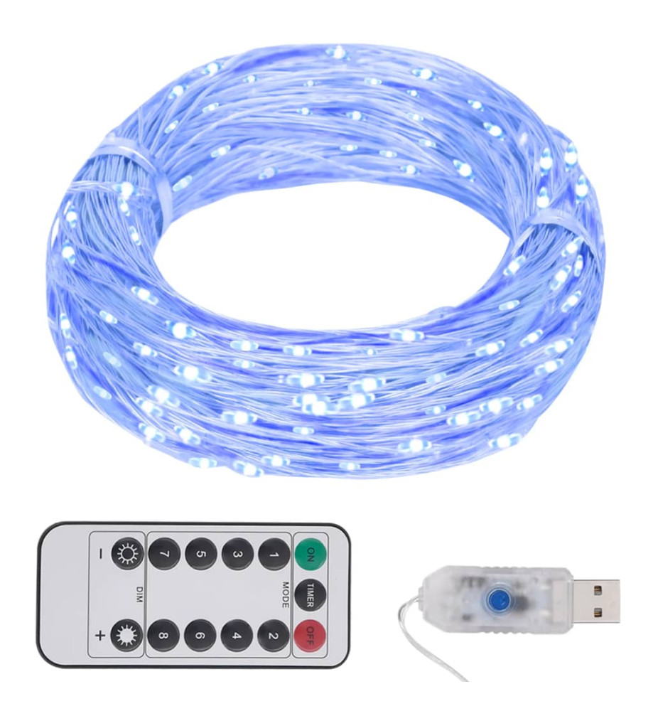 Guirlande LED avec 300 LED Bleu 30 m