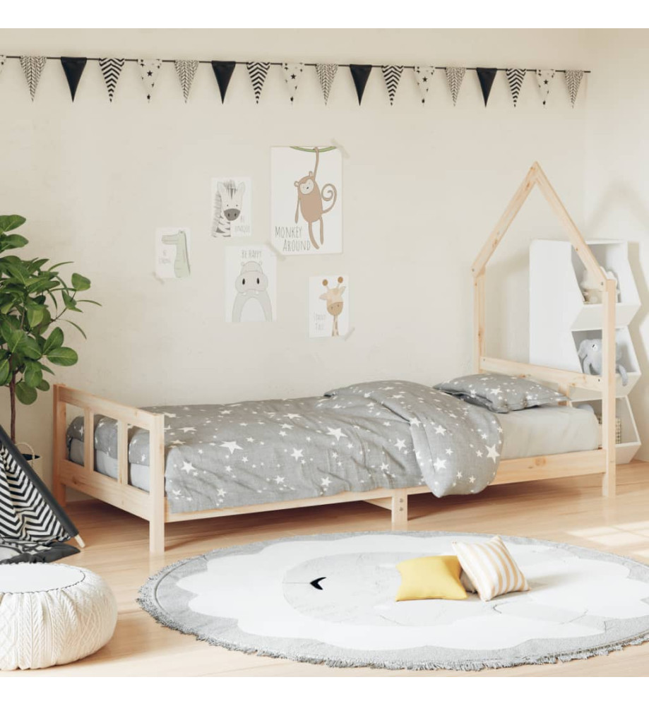 Cadre de lit pour enfant 90x190 cm Bois de pin massif