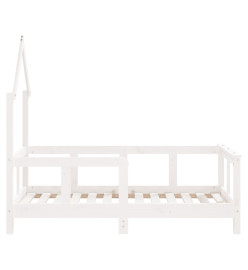 Cadre de lit pour enfant blanc 70x140 cm bois de pin massif