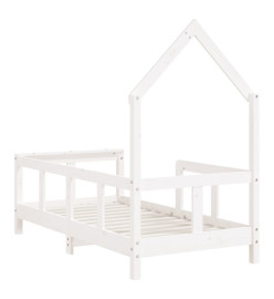 Cadre de lit pour enfant blanc 70x140 cm bois de pin massif