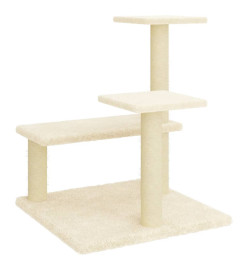 Arbre à chat avec griffoirs en sisal crème 61 cm