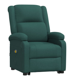 Fauteuil de massage Vert foncé Tissu