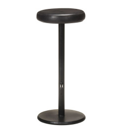 Tabourets de bar lot de 2 noir cuir véritable