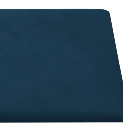 Panneaux muraux 12 pcs Bleu 30x30 cm Velours 1,08 m²