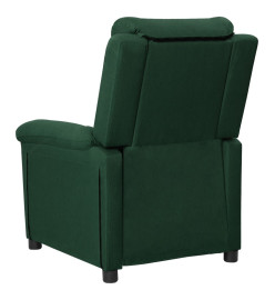 Fauteuil électrique de massage Vert foncé Tissu