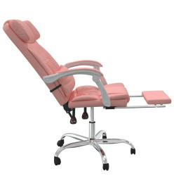 Fauteuil inclinable de bureau Rose Similicuir