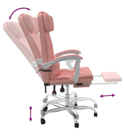 Fauteuil inclinable de bureau Rose Similicuir