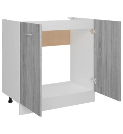 Armoire de plancher d'évier Sonoma gris 80x46x81,5 cm