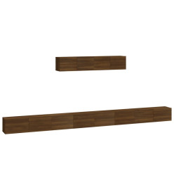 Ensemble de meubles TV 6 pcs Chêne marron Bois d'ingénierie