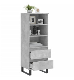 Buffet haut Gris béton 40x36x110 cm Bois d'ingénierie