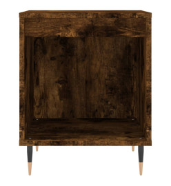 Table de chevet chêne fumé 40x35x50 cm bois d’ingénierie