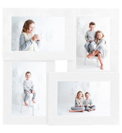 Collage de cadres photo pour photo de 4x(13x18 cm) Blanc MDF