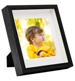 Cadres photo 3D 3 pcs Noir 23x23 cm pour photos 13x13 cm