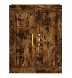 Armoire murale chêne fumé 69,5x34x90 cm bois d'ingénierie