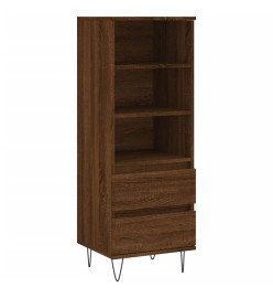 Buffet haut Chêne marron 40x36x110 cm Bois d'ingénierie