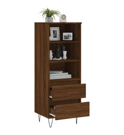 Buffet haut Chêne marron 40x36x110 cm Bois d'ingénierie