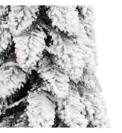 Sapin de Noël artificiel avec 60 LED et neige floquée 120 cm