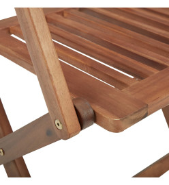Chaises pliables d'extérieur 8 pcs Bois d'acacia solide