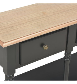 Table console noir 110x30x76 cm bois d'ingénierie