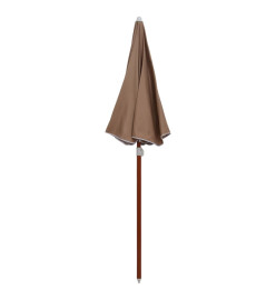 Parasol avec mât en acier 180 cm Taupe