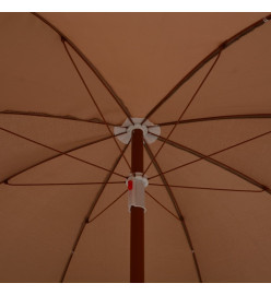 Parasol avec mât en acier 180 cm Taupe