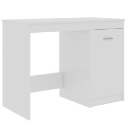 Bureau Blanc brillant 100x50x76 cm Aggloméré