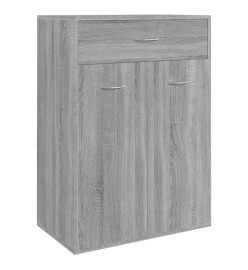 Armoire à chaussures Sonoma gris 60x35x84 cm Bois d'ingénierie