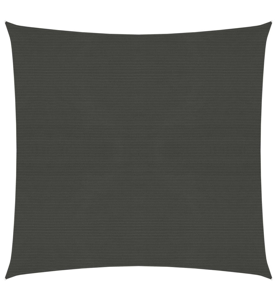 Voile d'ombrage 160 g/m² Anthracite 5x5 m PEHD