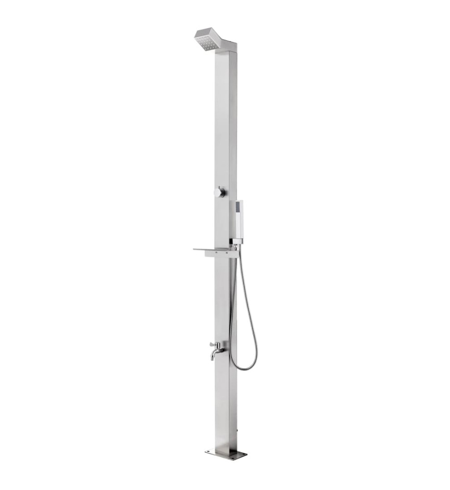 Douche de jardin 220 cm Acier inoxydable